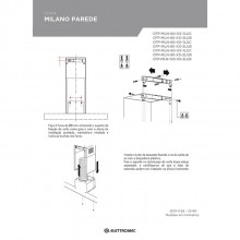 Coifa de Teto Ilha Milano 80cm 127v/220v em Inox Elettromec